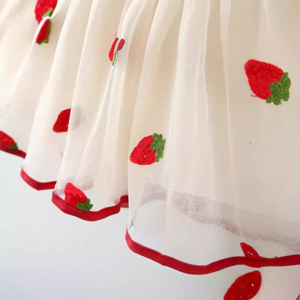 Strawberry Design Baby Girl Layered party Frock 