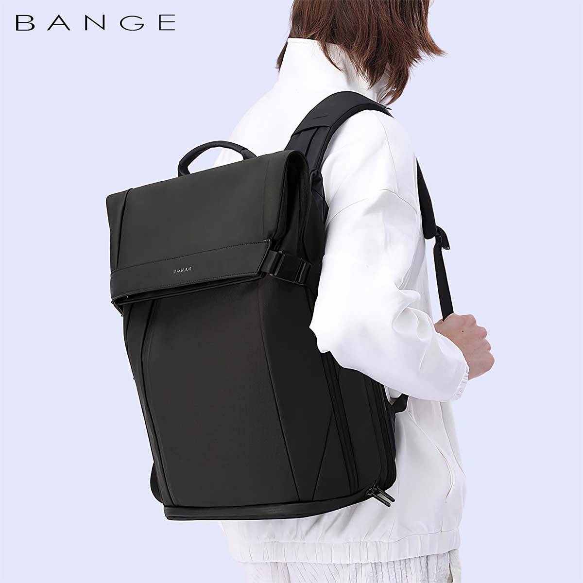 BANGE BG-7700 Elevate Your Hustle Premium Business Backpack for 15.6" Laptops (Black)