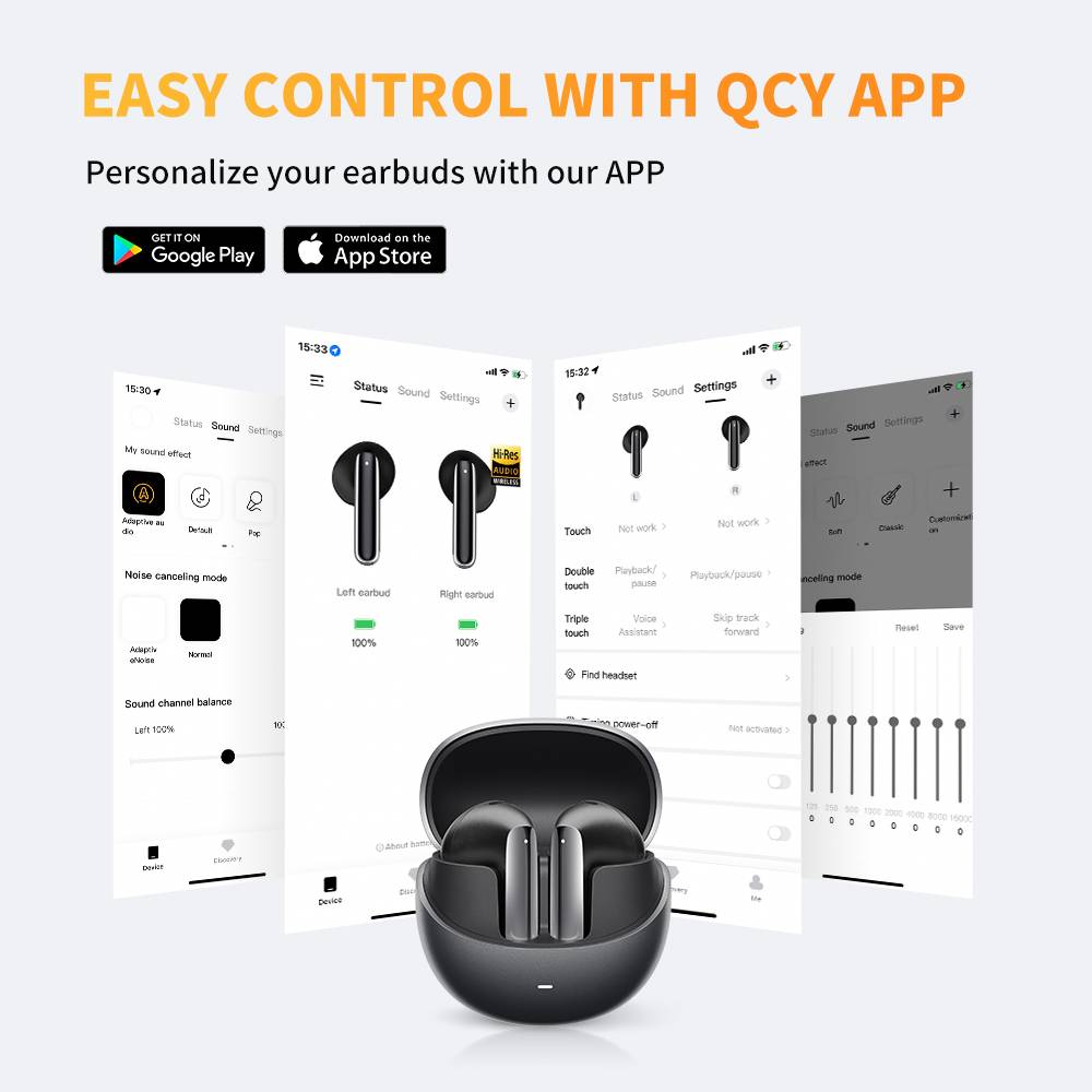 QCY AlyBuds Pro HT10 Semi In-Ear ANC Earbuds