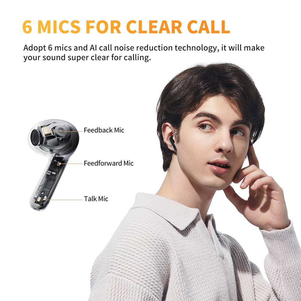 QCY AlyBuds Pro HT10 Semi In-Ear ANC Earbuds