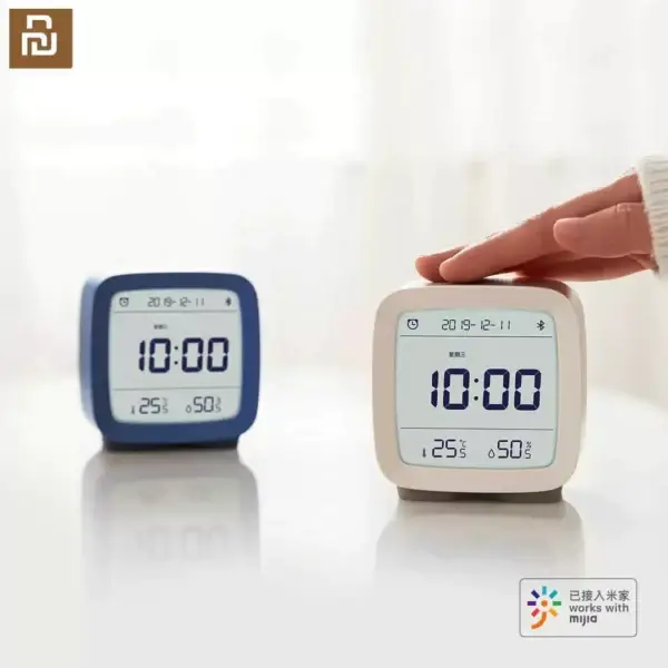 Qingping Bluetooth Alarm Clock Temperature Humidity Monitoring Night Light With Display LCD Screen Work With Mijia App Qingping Bluetooth Alarm Clock Temperature Humidity Monitoring Night Light With Display LCD Screen Work With Mijia App