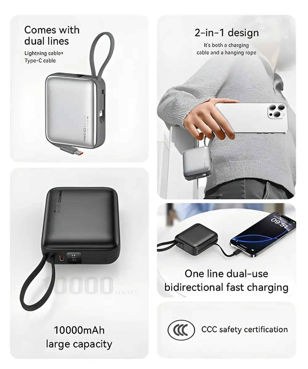 Recci RPB-P62 10000mAh 20W Power Bank 