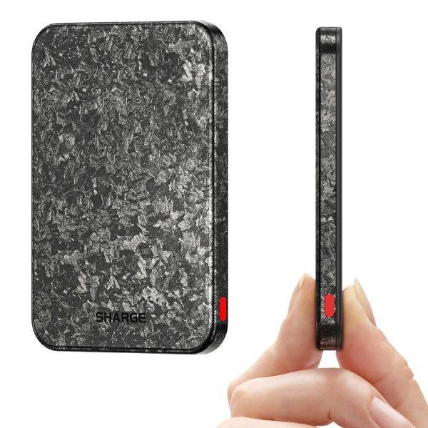 SHARGE CarbonMag 5000mAh MagSafe Power Bank 15W Magnetic Wireless Fast Charging