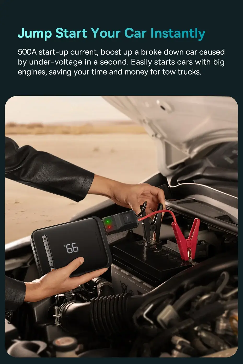 Baseus 2-In-1 Car Jump Starter with Power Bank and Air Compressor Inflator Pump (1000A)