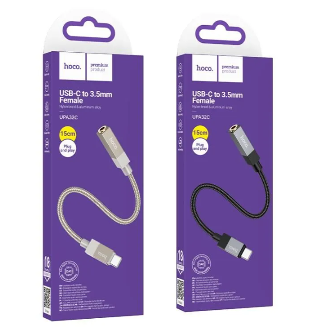 Hoco UPA32C USB-C to 3.5mm Audio Converter with DAC