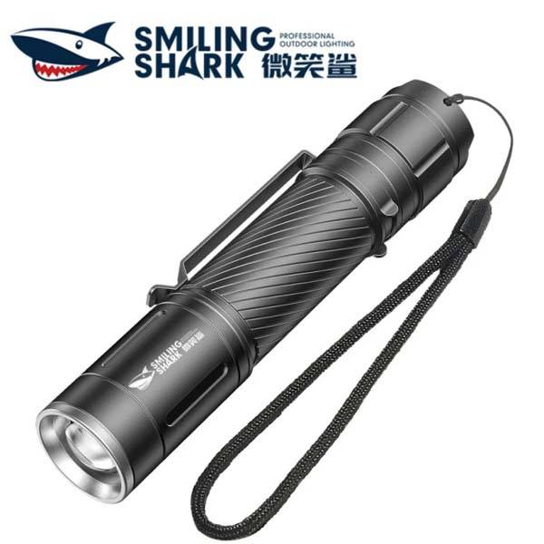 Smiling Shark SD7115 Ultra-Bright Rechargeable LED Flashlight Long Range & High-Power Beam