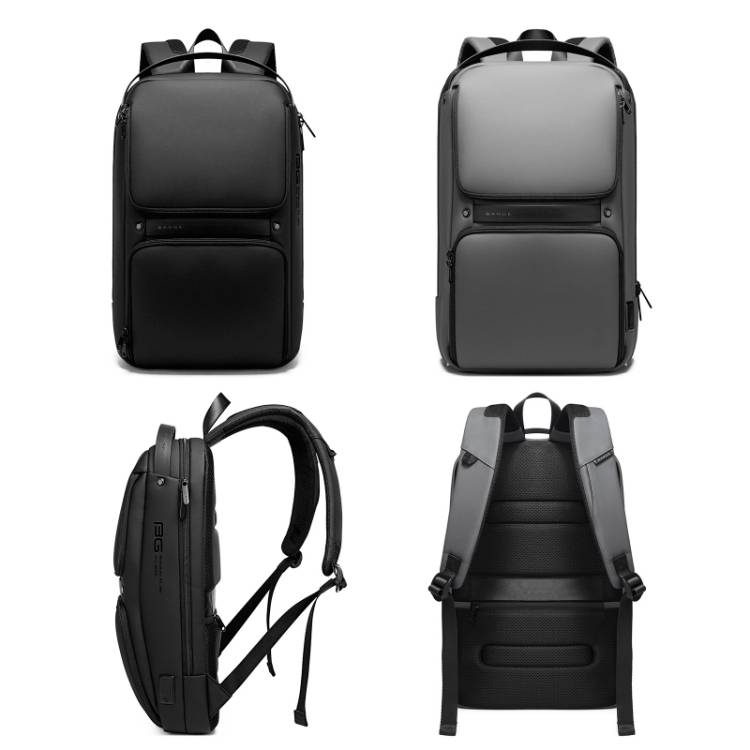 BANGE BG-7261 Power Through Rain & Work Waterproof Men's Laptop Backpack (Black & Gray)