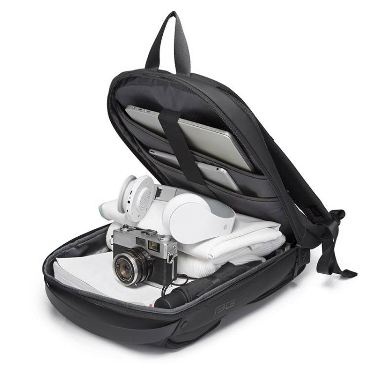 BANGE BG-7261 Power Through Rain & Work Waterproof Men's Laptop Backpack (Black & Gray)