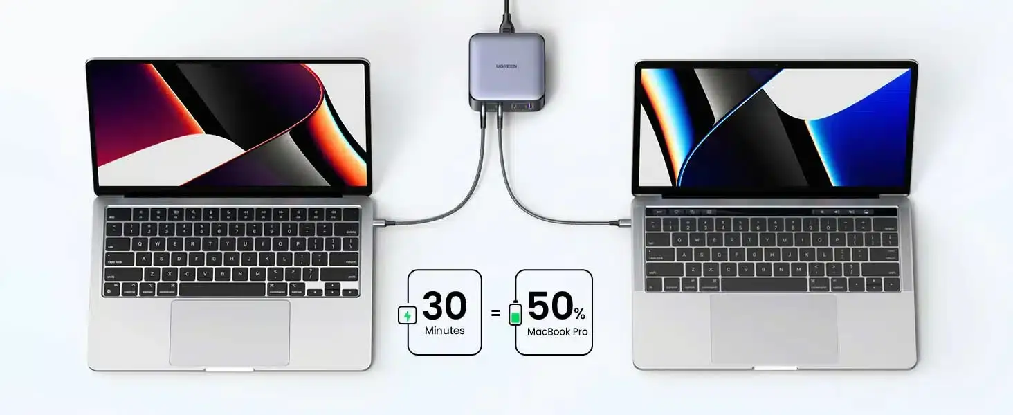 UGREEN CD328 15151 100W GaN Charger with 3 Type-C Ports and 1 USB-A Port Includes 100W Type-C Cable