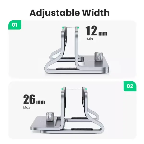 UGREEN Vertical Aluminum Foldable Laptop Stand Holder UGREEN Vertical Aluminum Foldable Laptop Stand Holder
