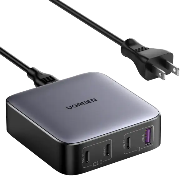 UGREEN CD328 15151 100W GaN Charger with 3 Type-C Ports and 1 USB-A Port Includes 100W Type-C Cable