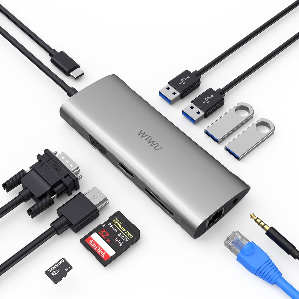 WiWU Alpha 8 in 1 USB-C Hub A831HRT