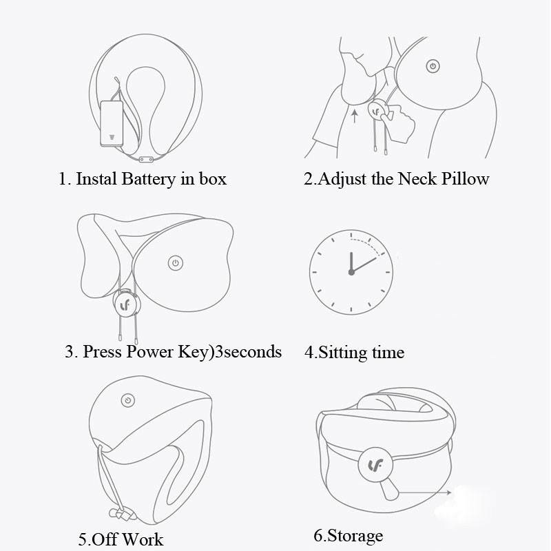 Xiaomi LeFan Neck Pillow LR-S100 Neck Massage Travel Pillow Xiaomi LeFan Neck Pillow LR-S100 Neck Massage Travel Pillow