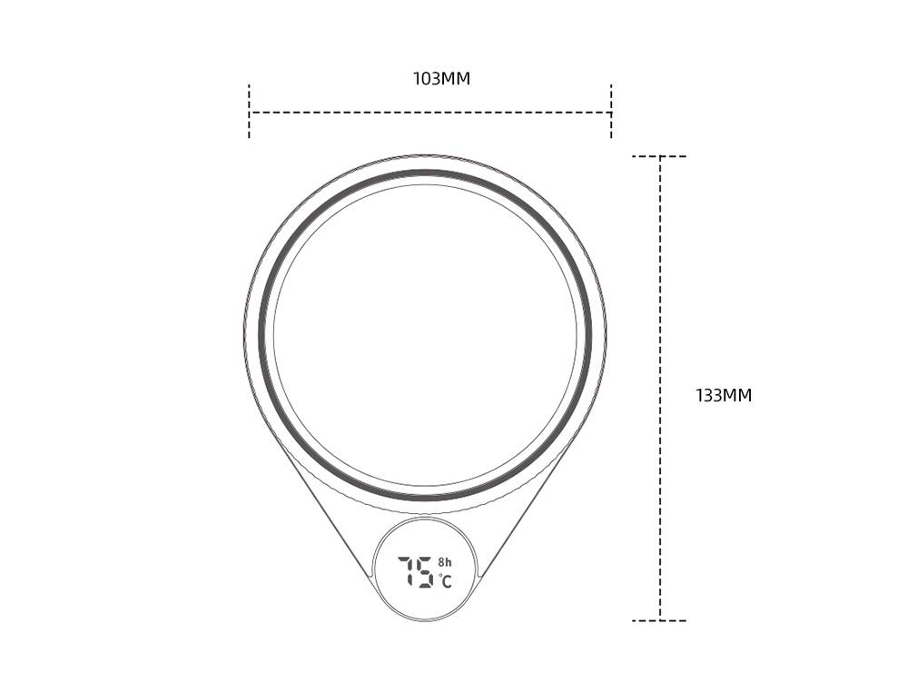Xiaomi Sothing Heating Coaster Adjustable Temperature Digital Display Electric Hot Plate 3 Gear Heating Pad