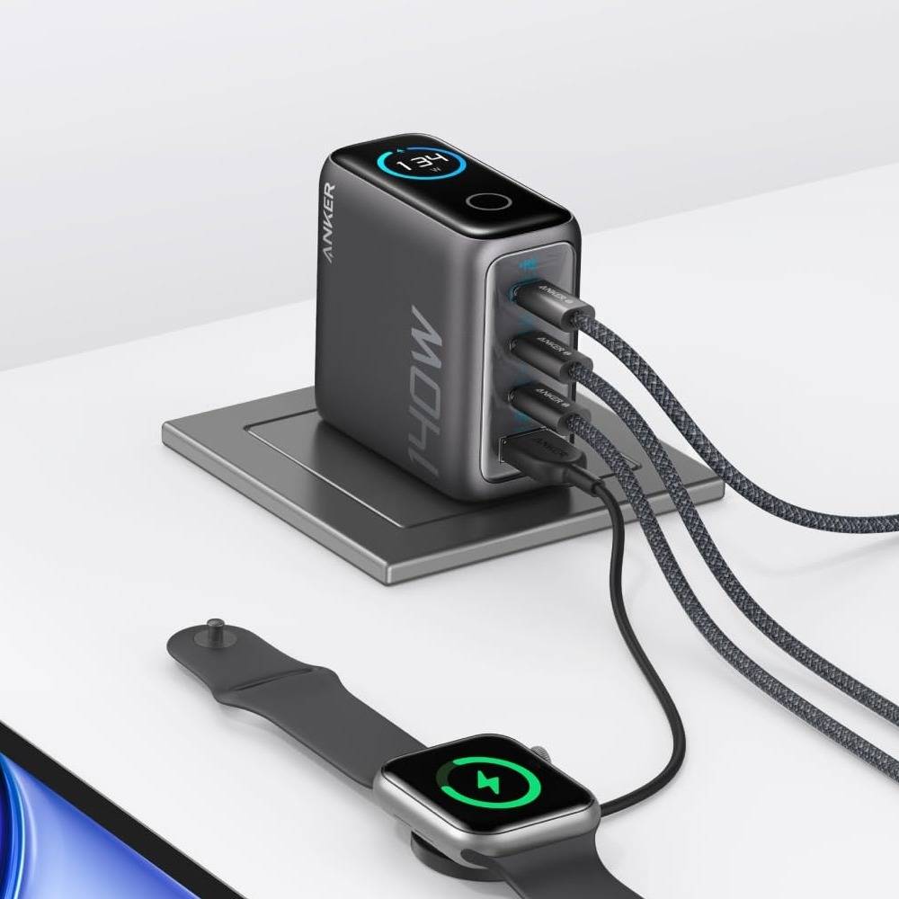 Anker Laptop Charger 140W, 4-Port, PD 3.1 with Touch Control (B2697)