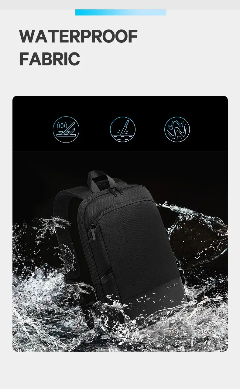 BANGE BG 77115 More Space Less Stress Anti-Theft Backpack That Grows with You