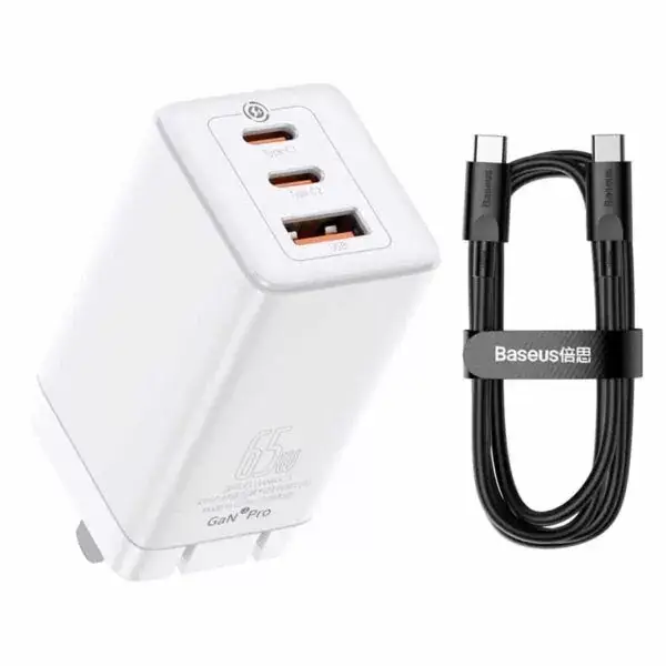 Baseus 65W GaN3 Pro Quick Charger 2C+U Baseus 65W GaN3 Pro Quick Charger 2C+U