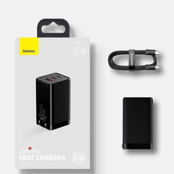 Baseus 65W GaN3 Pro Quick Charger 2C+U Baseus 65W GaN3 Pro Quick Charger 2C+U