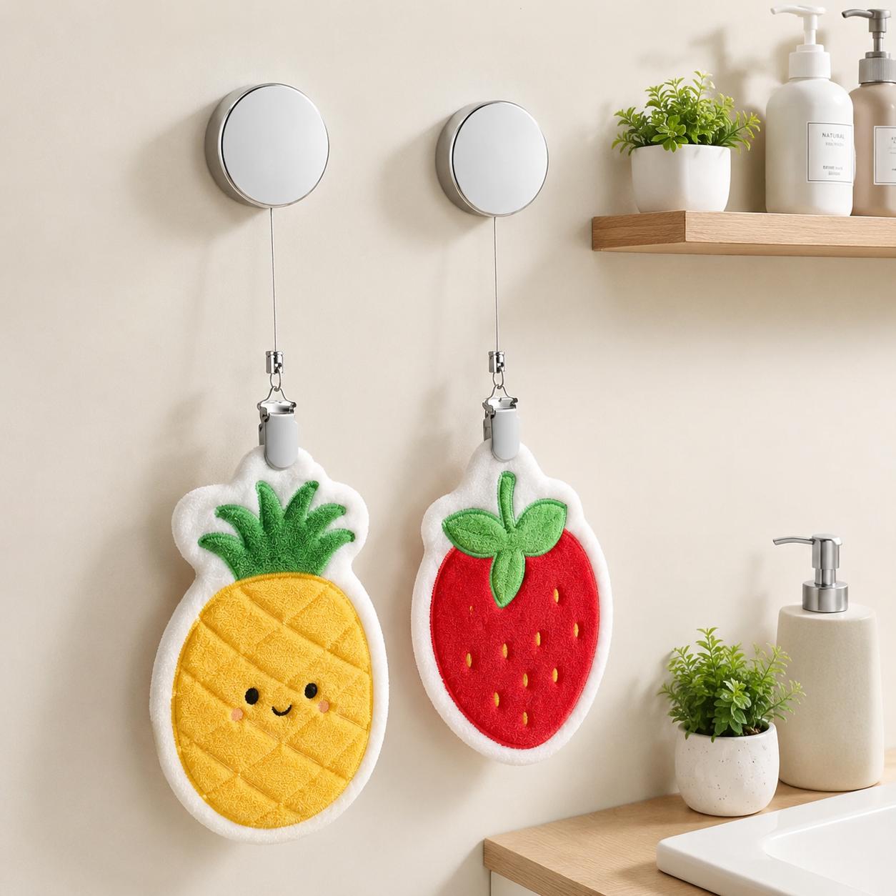 Cute Hanging Coral Fleece Hand Towel