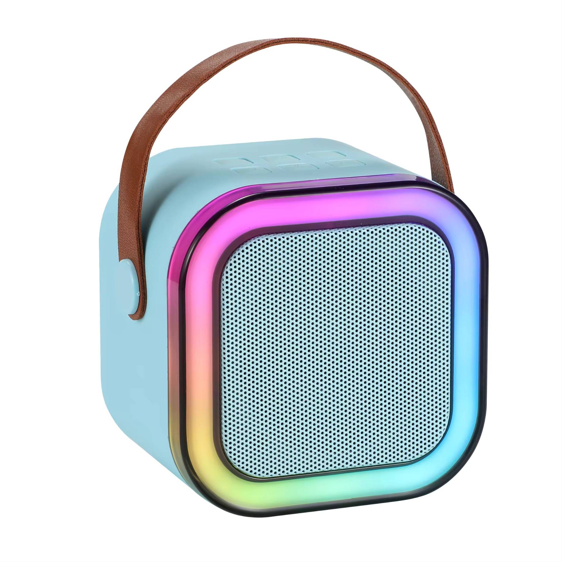 K12 Mini Portable Karaoke Bluetooth Speaker Dual Microphone Audio 