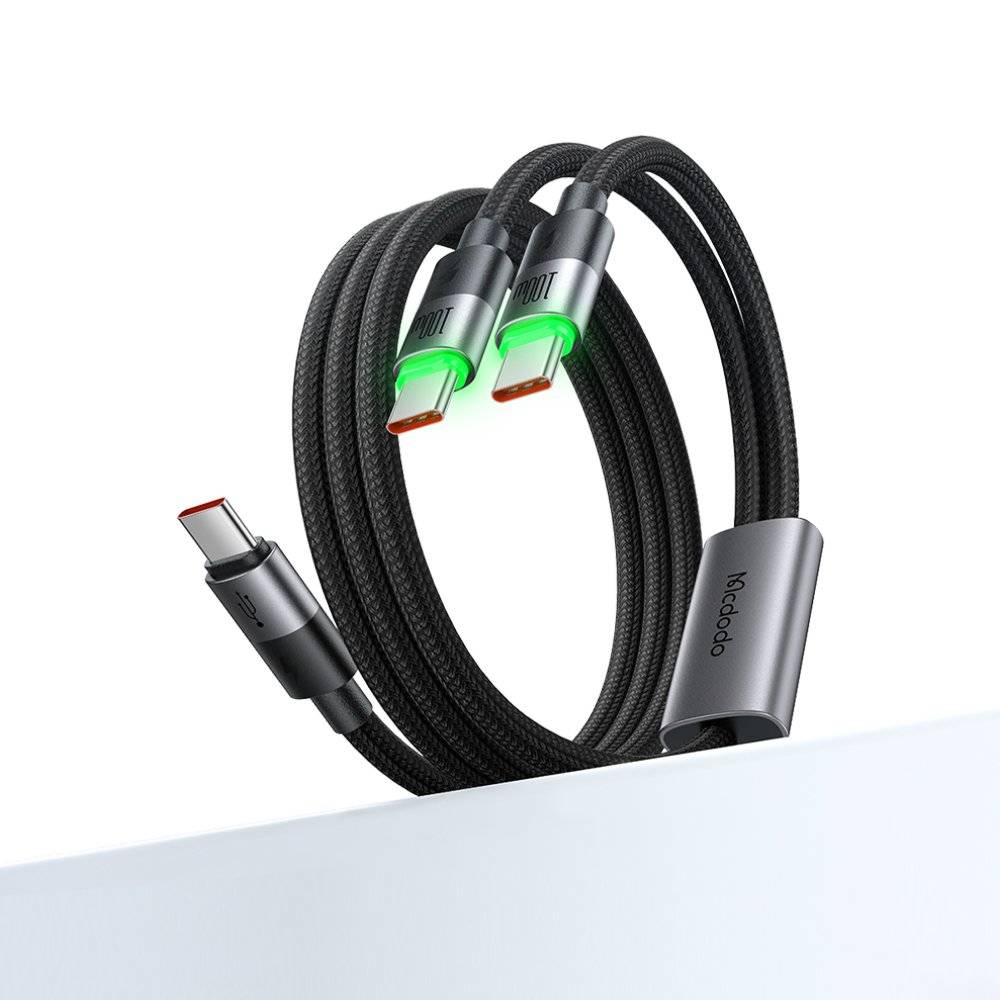 Mcdodo CA-6740 2-in-1 Type-C to Dual Type-C Cable 100W Fast Charging, 1.5m