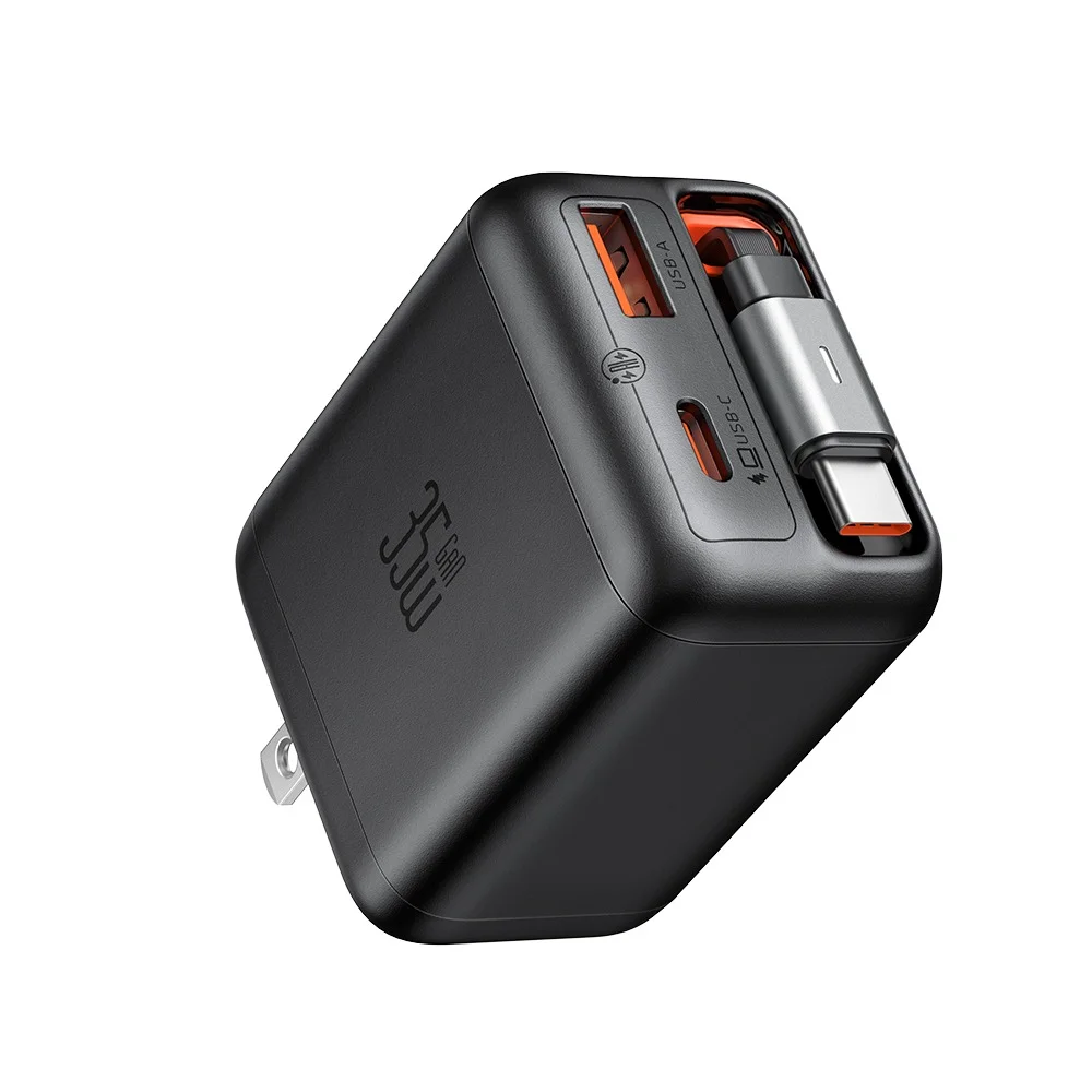 Mcdodo CH-1290 FreeGo 35W Retractable-Cable Smart Charger with Dual Port Output & Build in Cable