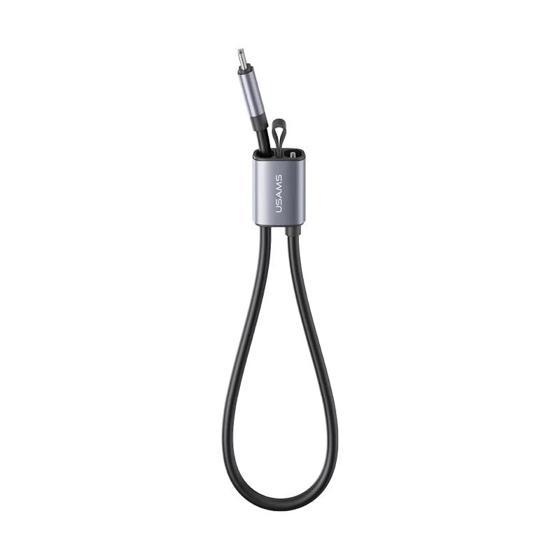 USAMS SJ784 U97 0.3m 60W Type-C to Type-C Lanyard Cable Fast Charging Data Cable