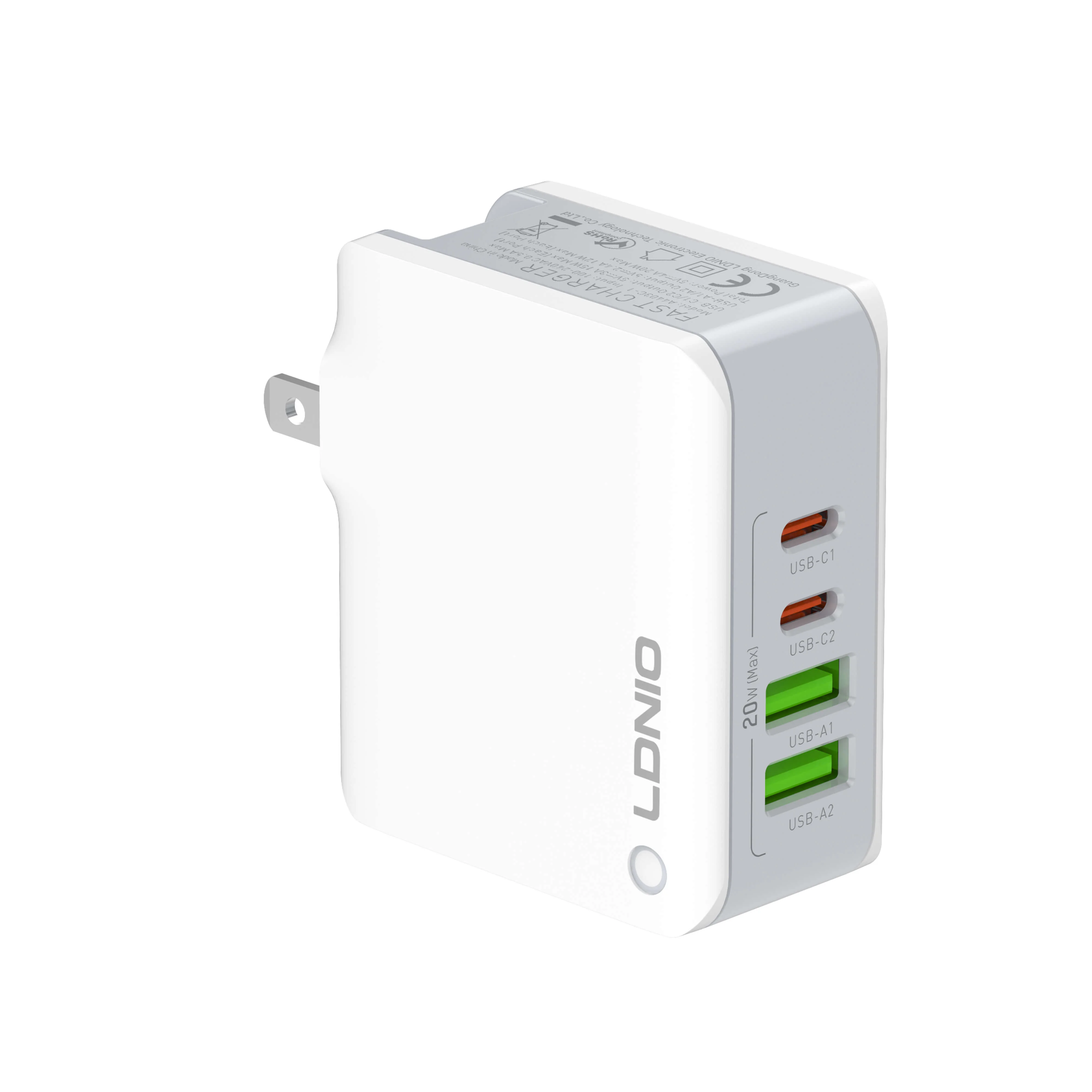 LDNIO A4403C-1 20W Multi-Port USB Charging Adapter