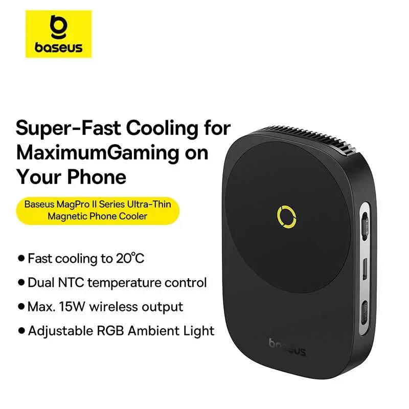 Baseus BS-PS036 MagPro II Series Ultra-Thin Magnetic Phone Cooler with Wireless Charger Baseus BS-PS036 MagPro II Series Ultra-Thin Magnetic Phone Cooler with Wireless Charger