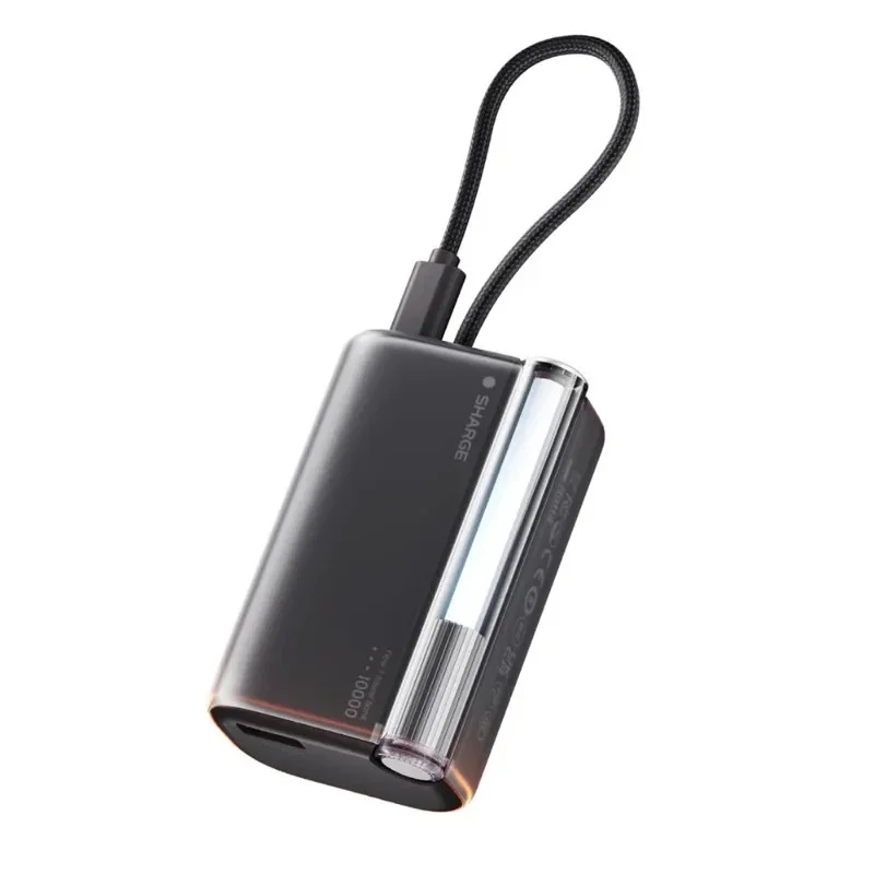 SHARGE Flow 3 10000mAh 45W Power Bank with Built-in Cable for Fast Portable Charging