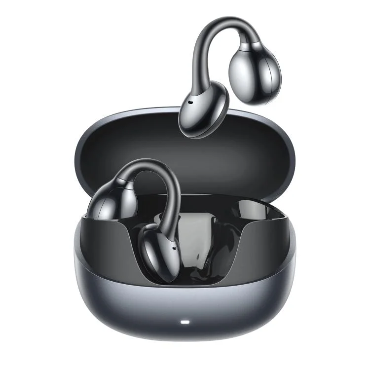 JOYROOM JR-OE3 open ear clip-on earbuds Bluetooth 5.4 in black on white background