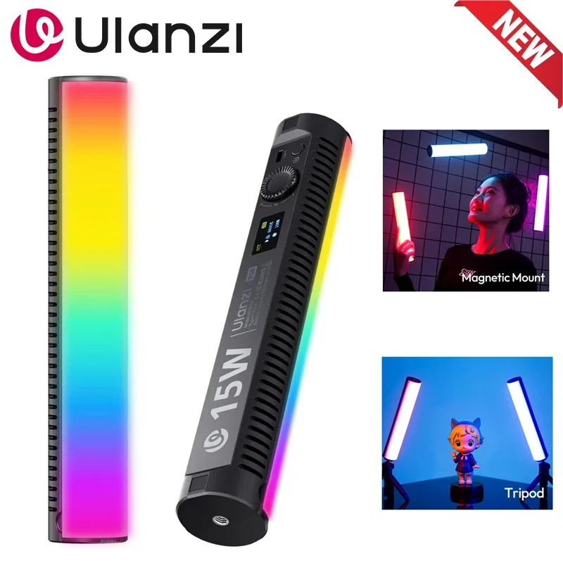 Ulanzi B15RGB Handheld RGB Tube Light 15W with Magnetic Mount and Diffuser