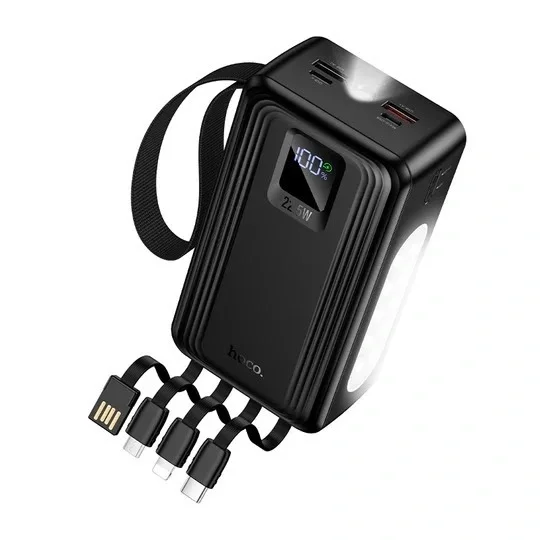 Hoco J173A 22.5W 30000mAh Power Bank with Built-in 4 Cables Hoco J173A 22.5W 30000mAh Power Bank with Built-in 4 Cables