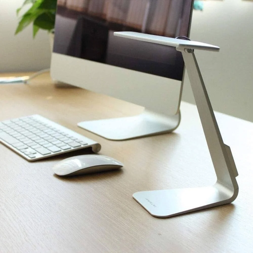 Adatun LS-8908 LED Desk Lamp with flexible arm in a modern office setup