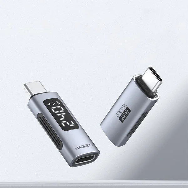 Hagibis TUA04 240W 40Gbps 8K@60Hz LED Display USB-C Adapter USB4 Connector for Thunderbolt 4/3 Hagibis TUA04 240W 40Gbps 8K@60Hz LED Display USB-C Adapter USB4 Connector for Thunderbolt 4/3