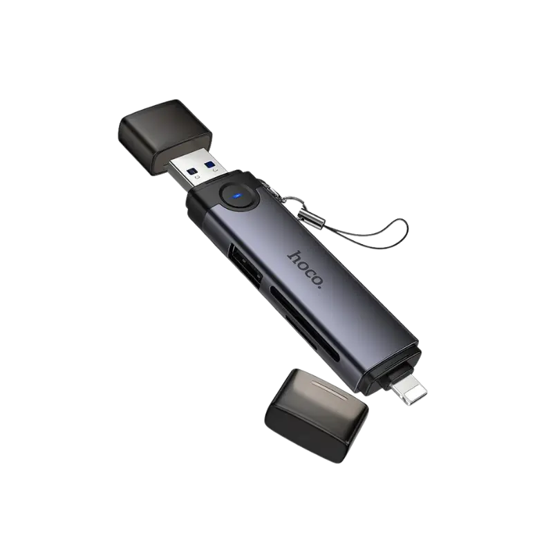HOCO HB56 Victory 3-in-1 USB Card Reader with OTG – 5Gbps HOCO HB56 Victory 3-in-1 USB Card Reader with OTG – 5Gbps