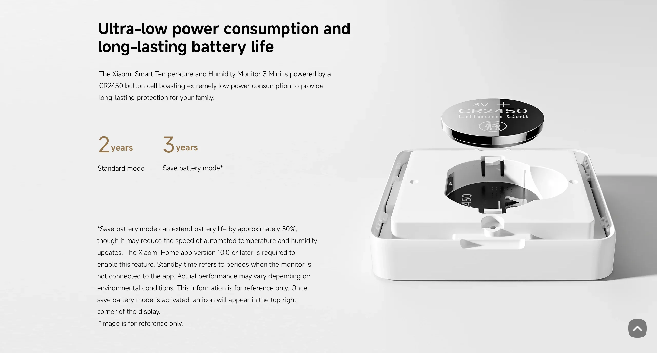 Xiaomi Smart Temperature and Humidity Monitor 3 Mini close up display