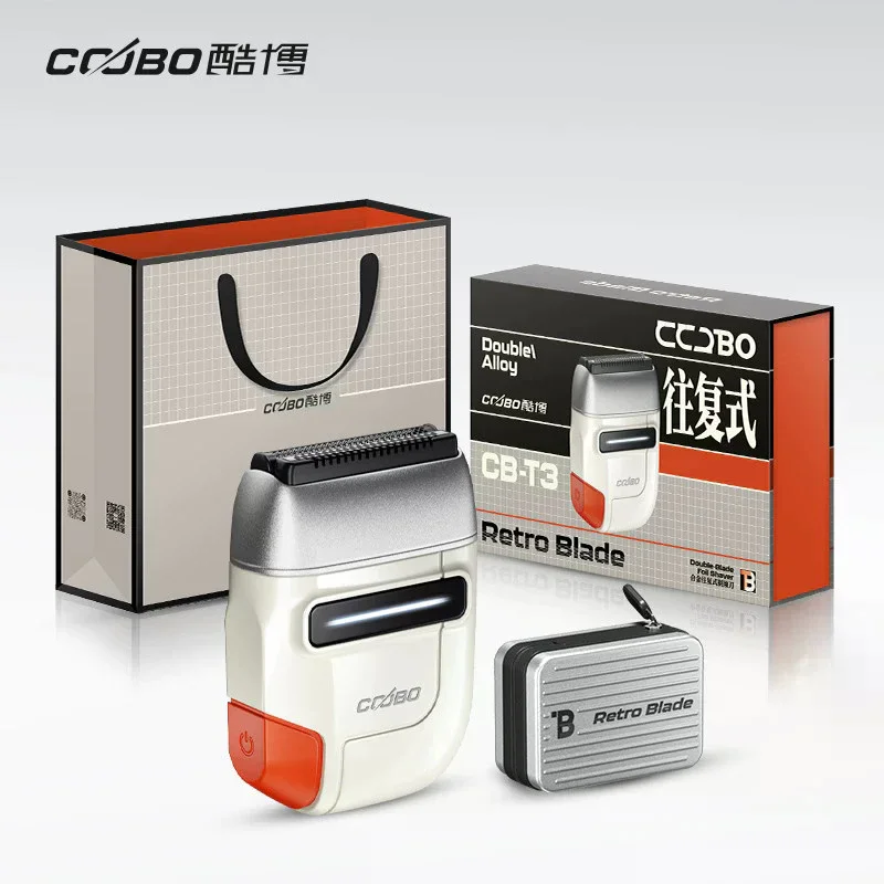 COOBO CB-T3 Wet & Dry Cordless Electric Shaver with DLC Coating