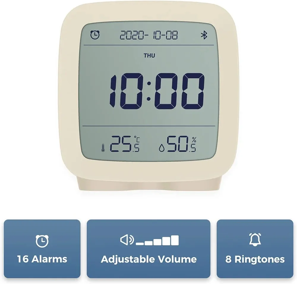 Xiaomi Youpin Qingping Mijia Bluetooth Alarm Clock Temperature Humidity Snooze