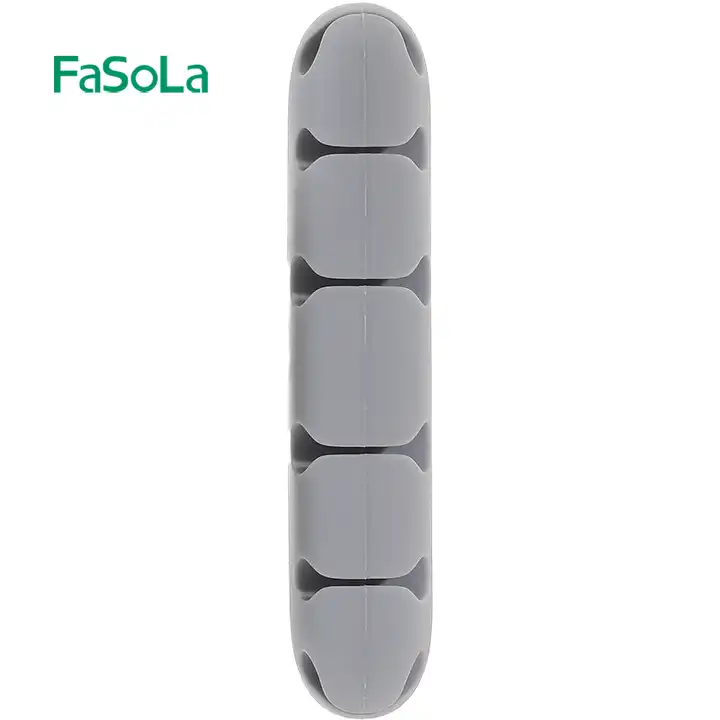 Multiple FaSoLa YF-156 Cable Holders organized on a wall to manage wires