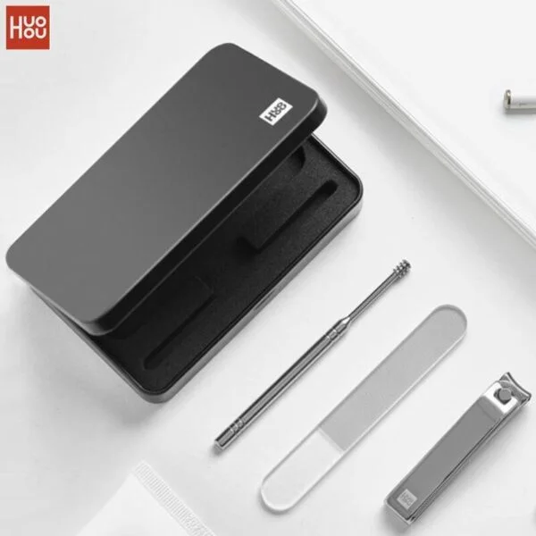Huohou HU0210 No Splash Nail Clippers Set with Metal Box