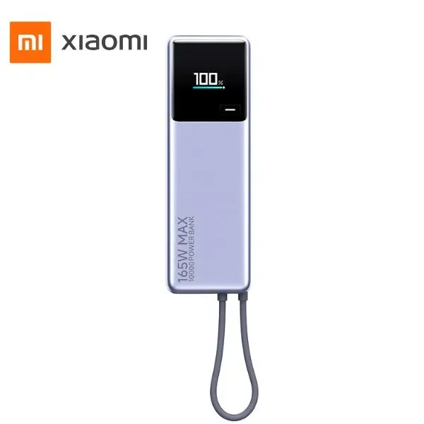 Xiaomi 10000mAh 165W Power Bank with Built-in USB Cable Xiaomi 10000mAh 165W Power Bank with Built-in USB Cable