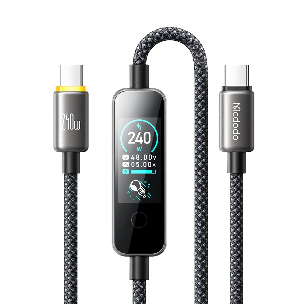 Mcdodo CA-8750 Cab Vision 240W USB-C to C Cable with TFT Screen Display 4ft