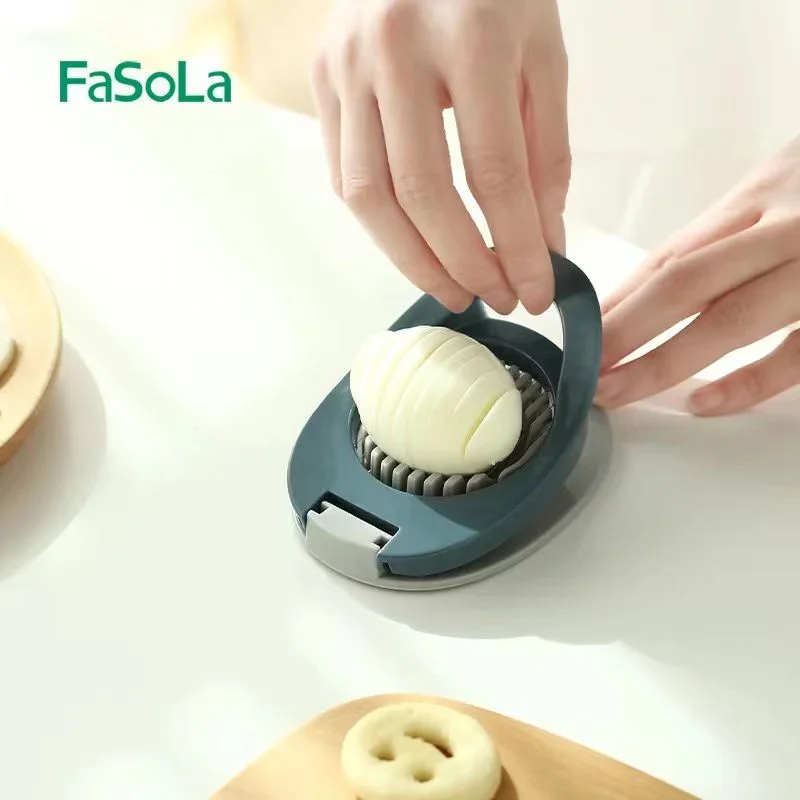 FaSoLa Kitchen household multi functional stainless steel egg cutter