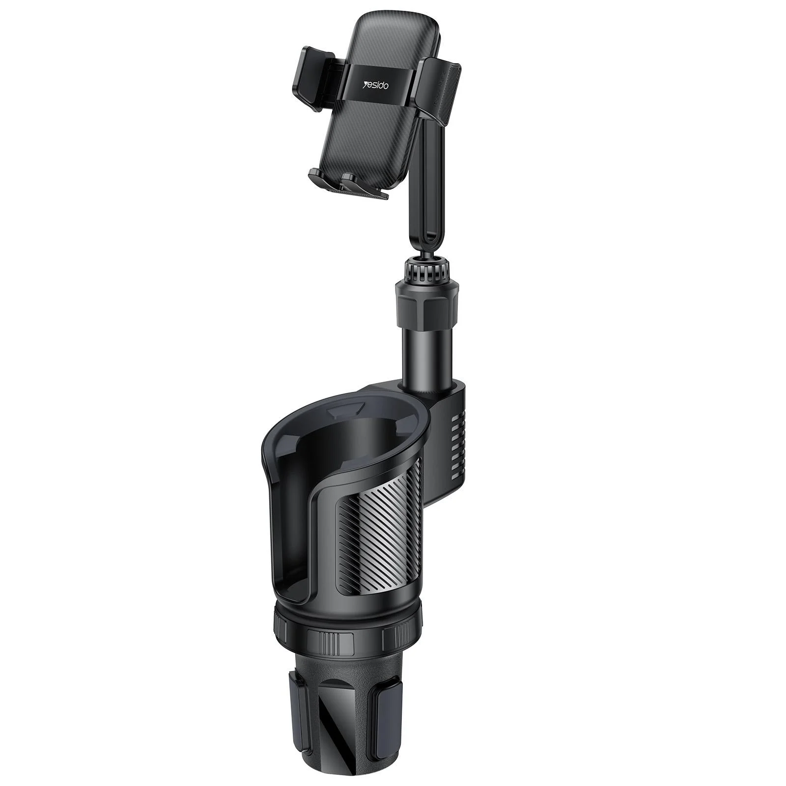 YESIDO C273 Premium 2-in-1 Car Cup Holder Phone Mount