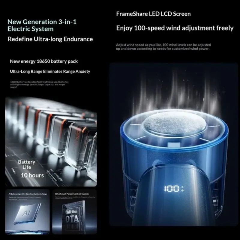 Joyroom JR-CY737 Ice Crystal Handheld Fan dimensions and design