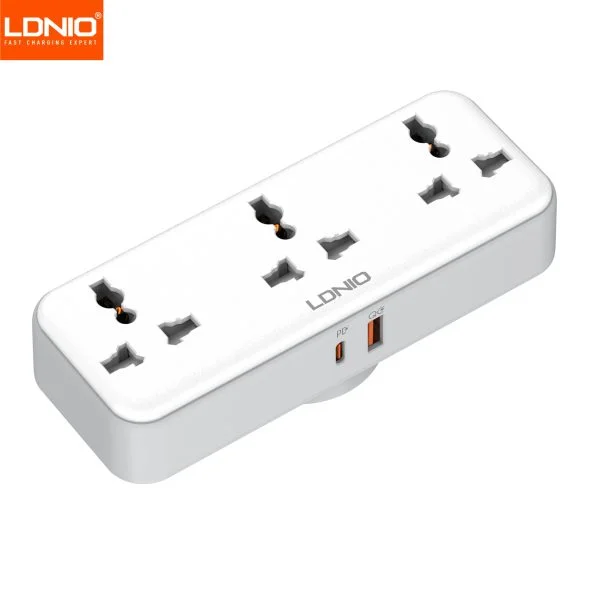 LDNIO SC3317 Portable Power Strip with 3 AC Outlets and Extension Cord
