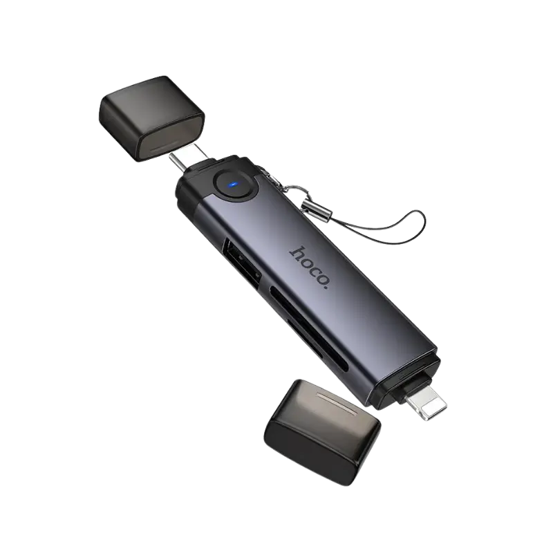 HOCO HB56 Victory 3-in-1 USB Card Reader with OTG – 5Gbps HOCO HB56 Victory 3-in-1 USB Card Reader with OTG – 5Gbps