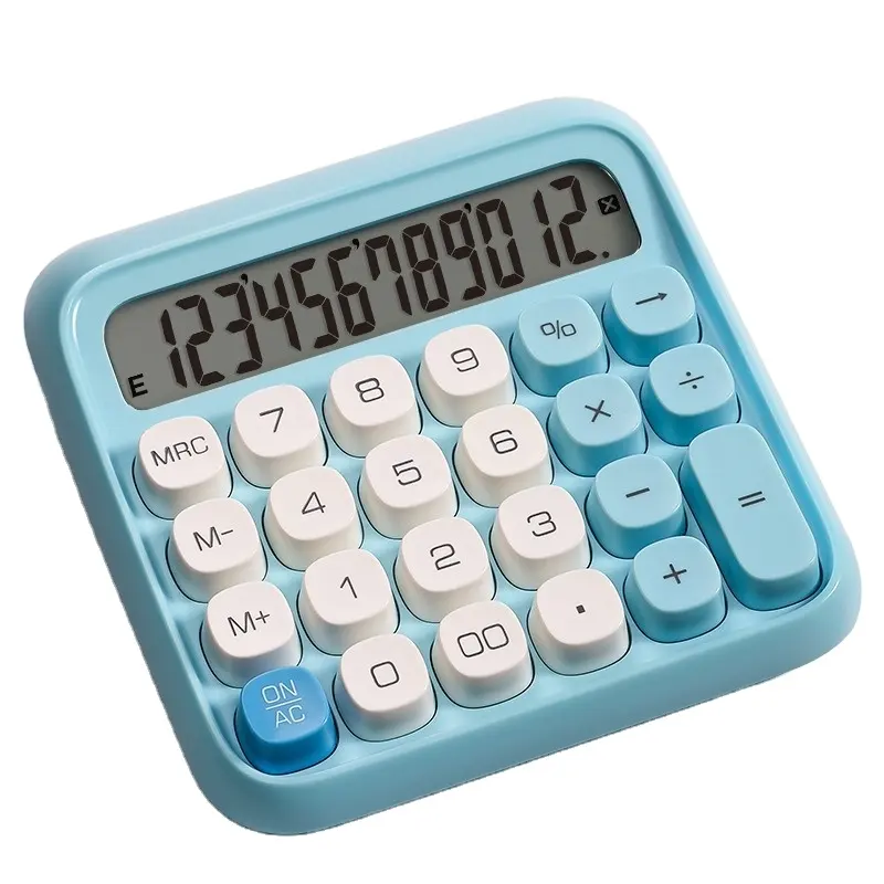 Deli TE36 Mechanical Calculator with 12-Digit Large LCD Desktop Display