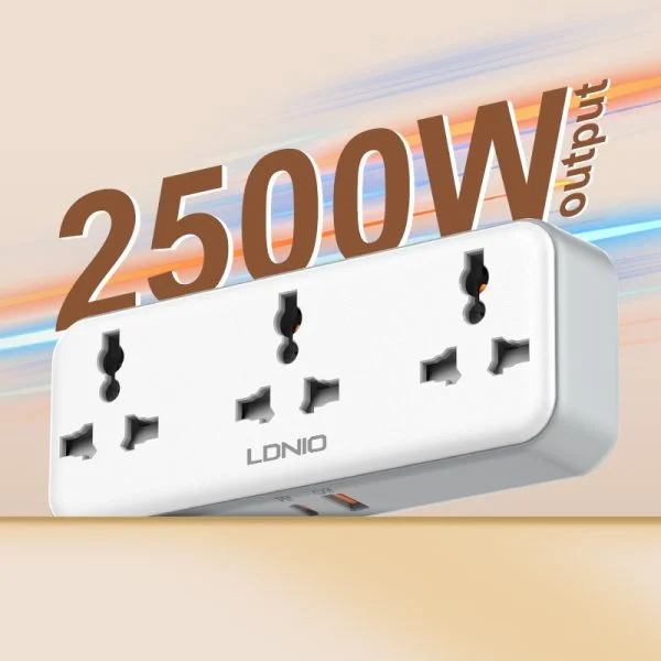 LDNIO SC3317 Portable Power Strip with 3 AC Outlets and Extension Cord